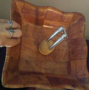 Beautiful wooden nut bowl